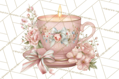 Pink Coquette Clipart, Girly Graden Decor Png, Feminine Product Image 5