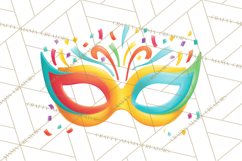 Birthday Party Clipart, Bright Celebration Decorations PNG Product Image 2