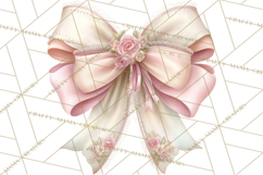 Pink Coquette Clipart, Girly Graden Decor Png, Feminine Product Image 3