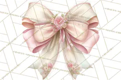Pink Coquette Clipart, Girly Graden Decor Png, Feminine Product Image 3