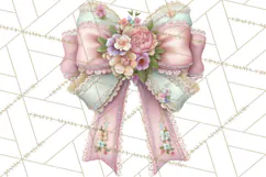 Pink Coquette Clipart, Girly Graden Decor Png, Feminine Product Image 4
