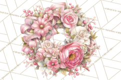 Pink Coquette Clipart, Girly Graden Decor Png, Feminine Product Image 3