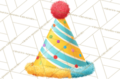 Birthday Party Clipart, Bright Celebration Decorations PNG Product Image 4