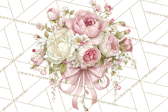 Pink Coquette Clipart, Girly Graden Decor Png, Feminine Product Image 3