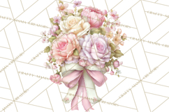 Pink Coquette Clipart, Girly Graden Decor Png, Feminine Product Image 4