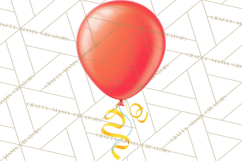 Birthday Party Clipart, Bright Celebration Decorations PNG Product Image 5