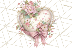 Pink Coquette Clipart, Girly Graden Decor Png, Feminine Product Image 2