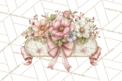 Pink Coquette Clipart, Girly Graden Decor Png, Feminine Product Image 3
