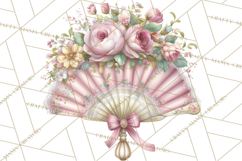Pink Coquette Clipart, Girly Graden Decor Png, Feminine Product Image 4
