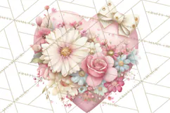 Pink Coquette Clipart, Girly Graden Decor Png, Feminine Product Image 5
