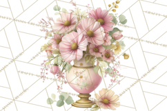 Pink Coquette Clipart, Girly Graden Decor Png, Feminine Product Image 2