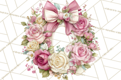 Pink Coquette Clipart, Girly Graden Decor Png, Feminine Product Image 3