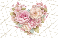 Pink Coquette Clipart, Girly Graden Decor Png, Feminine Product Image 5