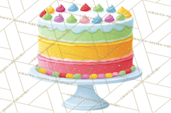 Birthday Party Clipart, Bright Celebration Decorations PNG Product Image 2