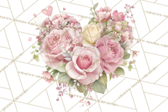 Pink Coquette Clipart, Girly Graden Decor Png, Feminine Product Image 2