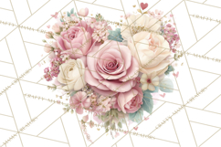 Pink Coquette Clipart, Girly Graden Decor Png, Feminine Product Image 3