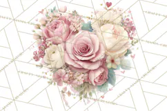 Pink Coquette Clipart, Girly Graden Decor Png, Feminine Product Image 3