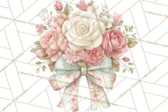 Pink Coquette Clipart, Girly Graden Decor Png, Feminine Product Image 5