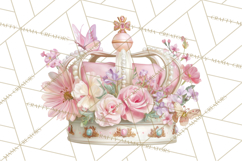 Pink Coquette Clipart, Girly Graden Decor Png, Feminine Product Image 3