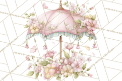 Pink Coquette Clipart, Girly Graden Decor Png, Feminine Product Image 4