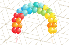 Birthday Party Clipart, Bright Celebration Decorations PNG Product Image 5