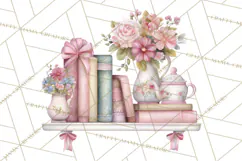 Pink Coquette Clipart, Girly Graden Decor Png, Feminine Product Image 5