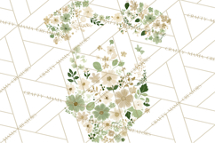 Baby Shower Clipart, Floral Baby Footprints Clipart Png Product Image 2