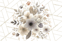 Baby Shower Clipart, Floral Baby Footprints Clipart Png Product Image 4