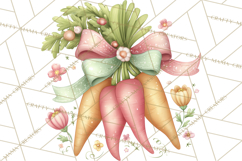 Easter Props Clipart PNG, Cute Easter Icons, Eggs Baskets Product Image 3