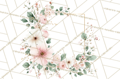 Baby Shower Clipart, Floral Baby Footprints Clipart Png Product Image 5