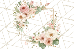 Baby Shower Clipart, Floral Baby Footprints Clipart Png Product Image 2