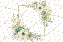 Baby Shower Clipart, Floral Baby Footprints Clipart Png Product Image 3