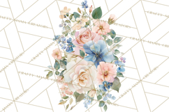 Baby Shower Clipart, Floral Baby Footprints Clipart Png Product Image 5