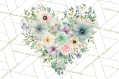 Baby Shower Clipart, Floral Baby Footprints Clipart Png Product Image 3