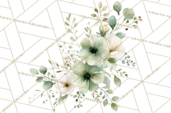 Baby Shower Clipart, Floral Baby Footprints Clipart Png Product Image 4