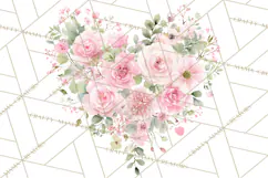 Baby Shower Clipart, Floral Baby Footprints Clipart Png Product Image 2