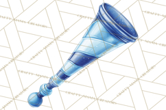 Blue Birthday Clipart, Festive Party Decorations PNG Product Image 4