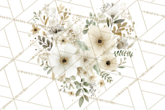 Baby Shower Clipart, Floral Baby Footprints Clipart Png Product Image 4