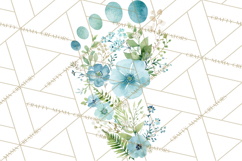 Baby Shower Clipart, Floral Baby Footprints Clipart Png Product Image 3