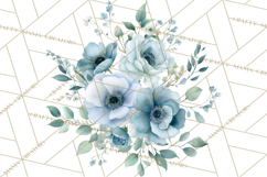 Baby Shower Clipart, Floral Baby Footprints Clipart Png Product Image 4