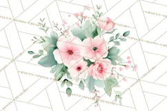 Baby Shower Clipart, Floral Baby Footprints Clipart Png Product Image 5