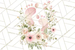 Baby Shower Clipart, Floral Baby Footprints Clipart Png Product Image 5