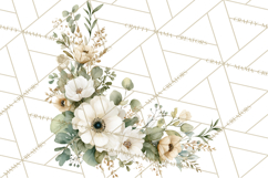 Baby Shower Clipart, Floral Baby Footprints Clipart Png Product Image 4