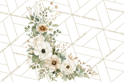 Baby Shower Clipart, Floral Baby Footprints Clipart Png Product Image 2