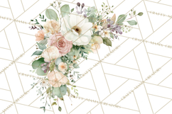 Baby Shower Clipart, Floral Baby Footprints Clipart Png Product Image 4