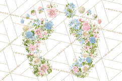 Baby Shower Clipart, Floral Baby Footprints Clipart Png Product Image 5