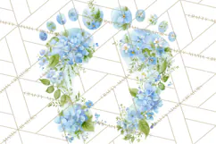 Baby Shower Clipart, Floral Baby Footprints Clipart Png Product Image 2