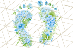 Baby Shower Clipart, Floral Baby Footprints Clipart Png Product Image 5