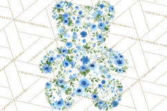 Baby Shower Clipart, Floral Baby Footprints Clipart Png Product Image 3