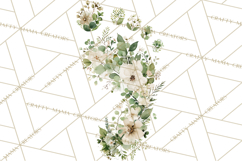 Baby Shower Clipart, Floral Baby Footprints Clipart Png Product Image 4